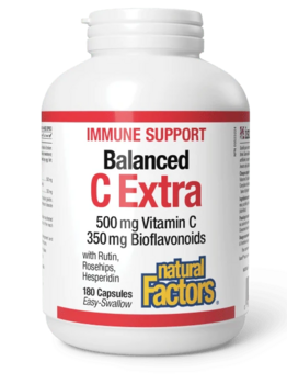 Natural Factors Natural Factors C Extra 500mg Plus 350mg Bioflavonoids 180 caps