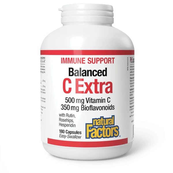 Natural Factors Natural Factors C Extra 500mg Plus 350mg Bioflavonoids 180 caps