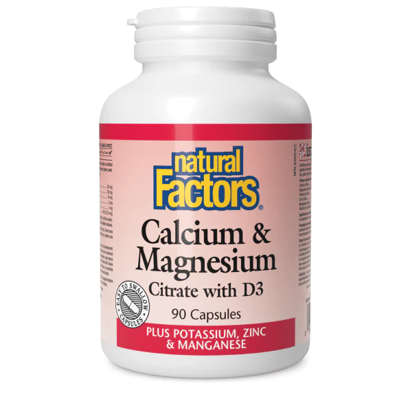 Natural Factors Natural Factors Cal & Mag with Potassium, Zinc & Manganese 90 caps