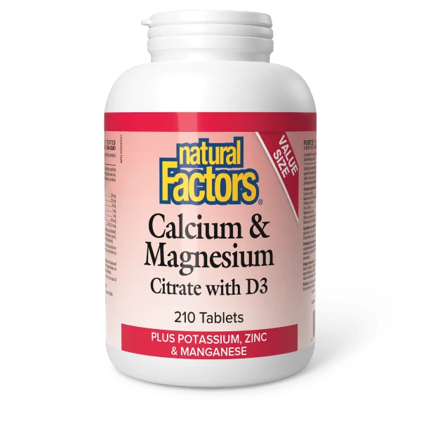 Natural Factors Natural Factors Cal/Mag 1:1 BONUS 210 tabs