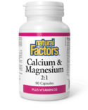 Natural Factors Natural Factors Calcium & Magnesium 2:1 90 caps