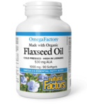 Natural Factors Natural Factors Certified Organic Flaxseed Oil 1000mg 90 softgels