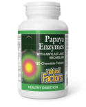 Natural Factors Natural Factors Chewable Papaya Enzymes with Amylase and Bromelain 120 Tablets