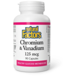 Natural Factors Natural Factors Chromium & Vanadium 125mcg 90 caps