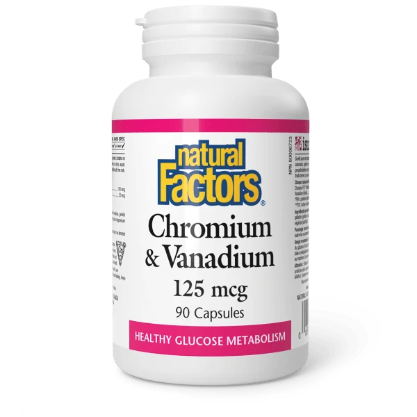 Natural Factors Natural Factors Chromium & Vanadium 125mcg 90 caps