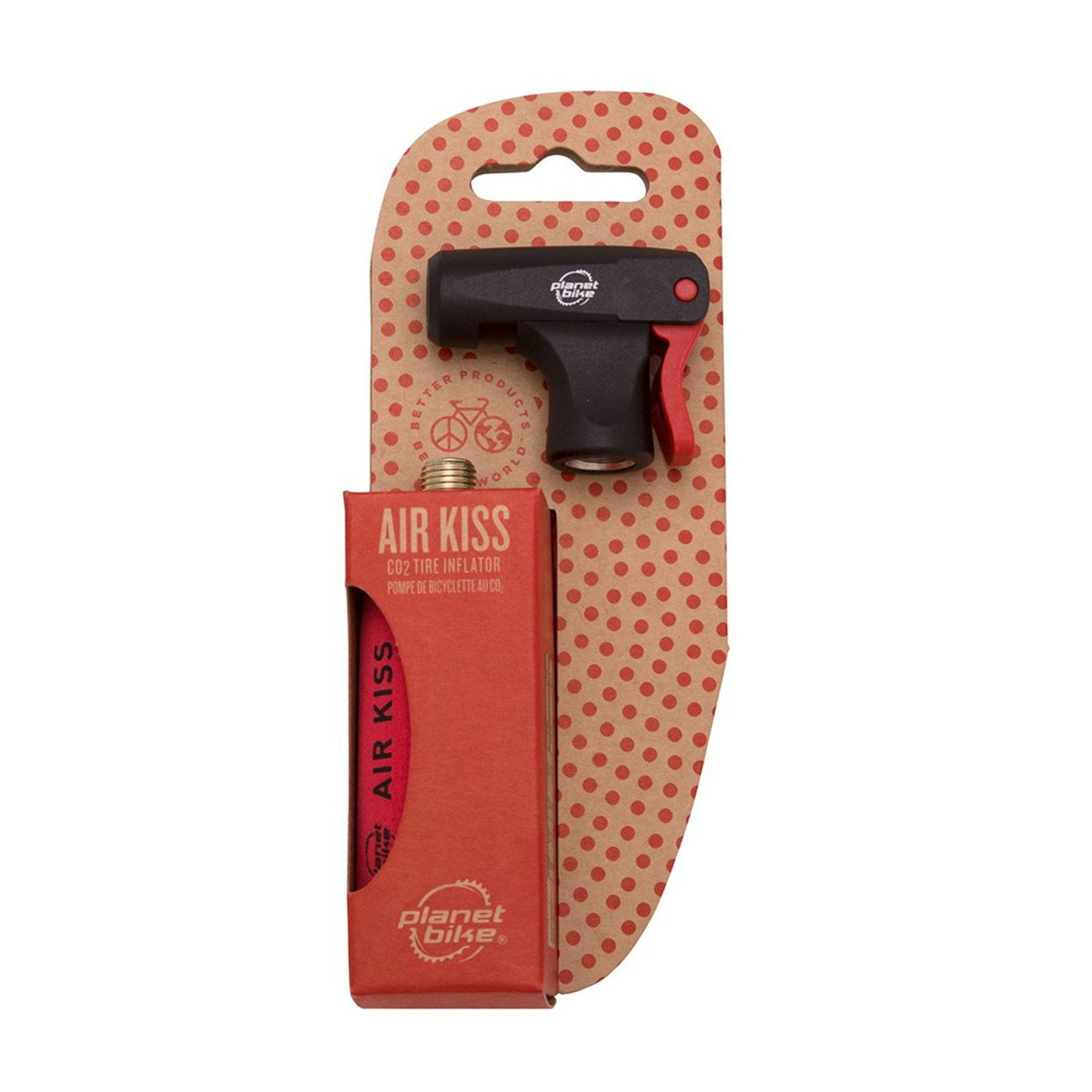 Planet Bike Planet Bike Air Kiss CO2 Inflator: Includes 16g Threaded Cartridge and Sleeve