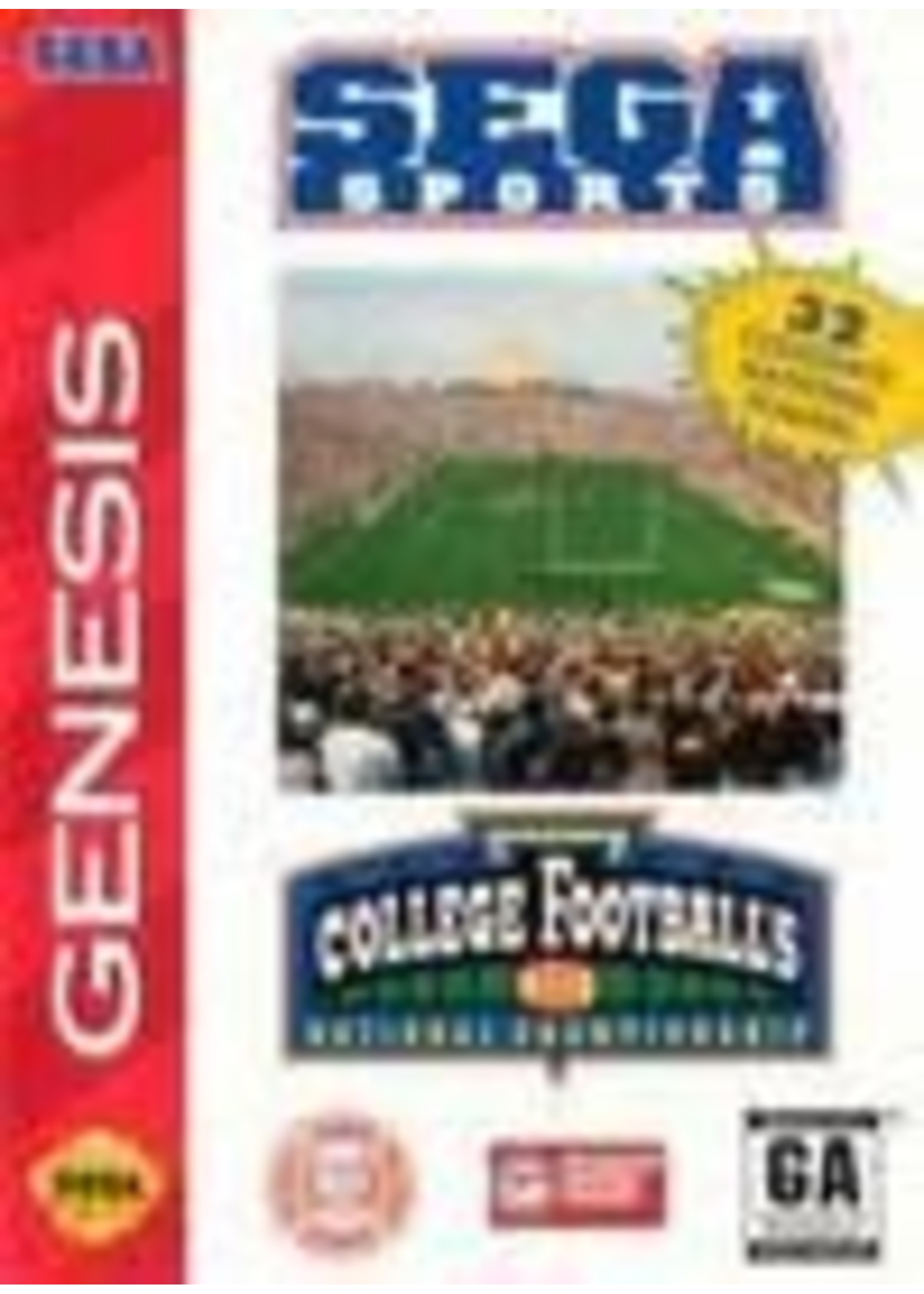 College Football's National Championship Sega Genesis