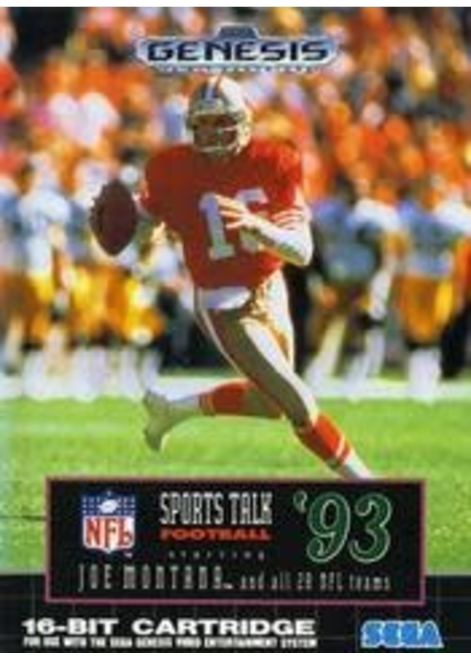 Sports Talk Football '93 Starring Joe Montana Sega Genesis