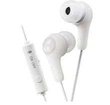 JVC white gumy headphones