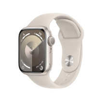 Apple Watch Series 9 GPS 41mm Starlight Aluminum Case with Starlight Sport Band - M/L