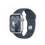 Apple Apple Watch Series 9 GPS 41mm Silver Aluminum Case with Storm Blue Sport Band - M/L
