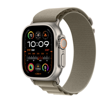 Apple Watch Ultra 2 GPS + Cellular, 49mm Titanium Case with Olive Alpine Loop - Small Carbon Neutral