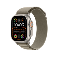 Apple Watch Ultra 2 GPS + Cellular, 49mm Titanium Case with Olive Alpine Loop - Large Carbon Neutral