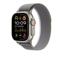 Apple Watch Ultra 2 GPS + Cellular, 49mm Titanium Case with Green/Gray Trail Loop - S/M Carbon Neutral