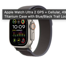 Apple Watch Ultra 2 GPS + Cellular, 49mm Titanium Case with Blue/Black Trail Loop - M/L