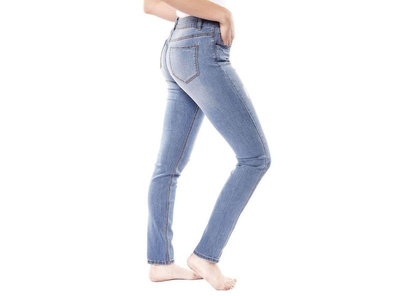 Jeaniologie : Ladies 5 Pockets Mid Rise Skinny Jeans - WLKN