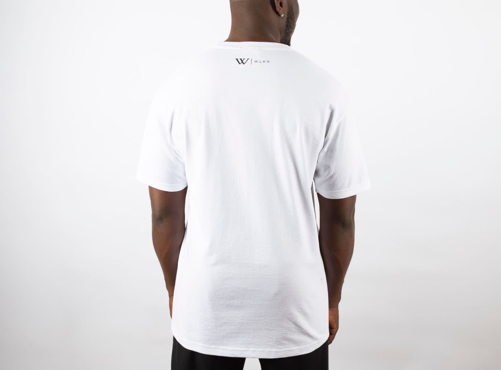 [WOOALONG]★Signature logo cotton basic T-shirt Signature soft slim line T-shirt - WHITE - 우알롱(WOOALONG)