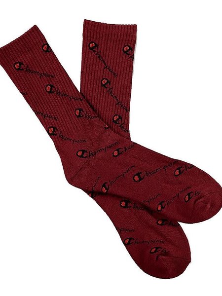 Champion Champion : Men's C-Life All Over Print Crew Socks Cherry Pie O/S