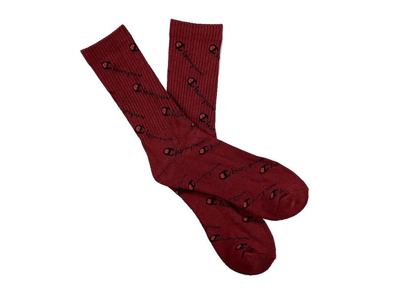 Champion Champion : Men's C-Life All Over Print Crew Socks Cherry Pie O/S