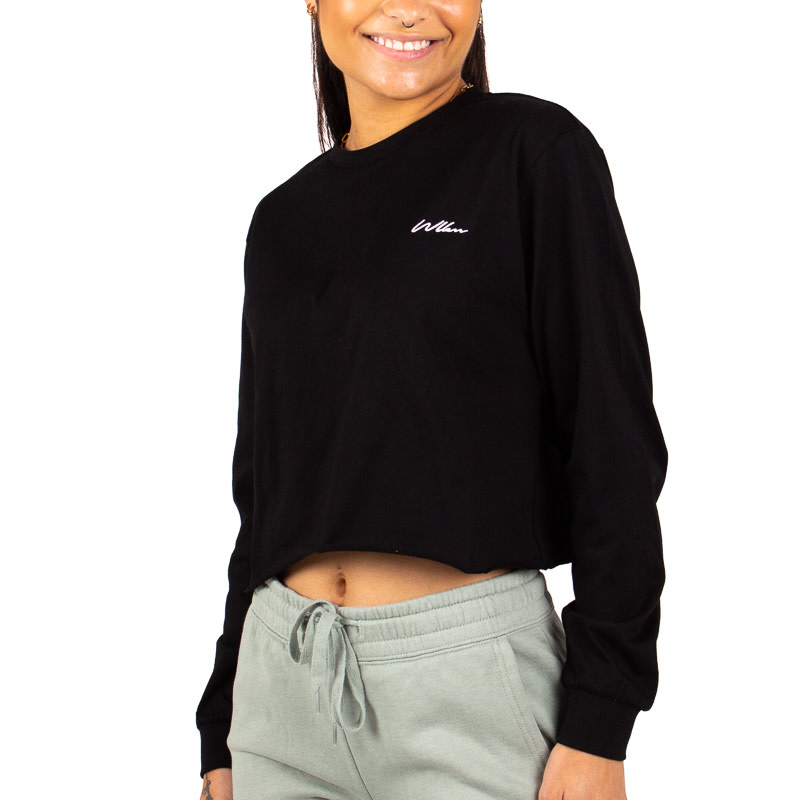 WLKN WLKN : Script Cropped Long Sleeves