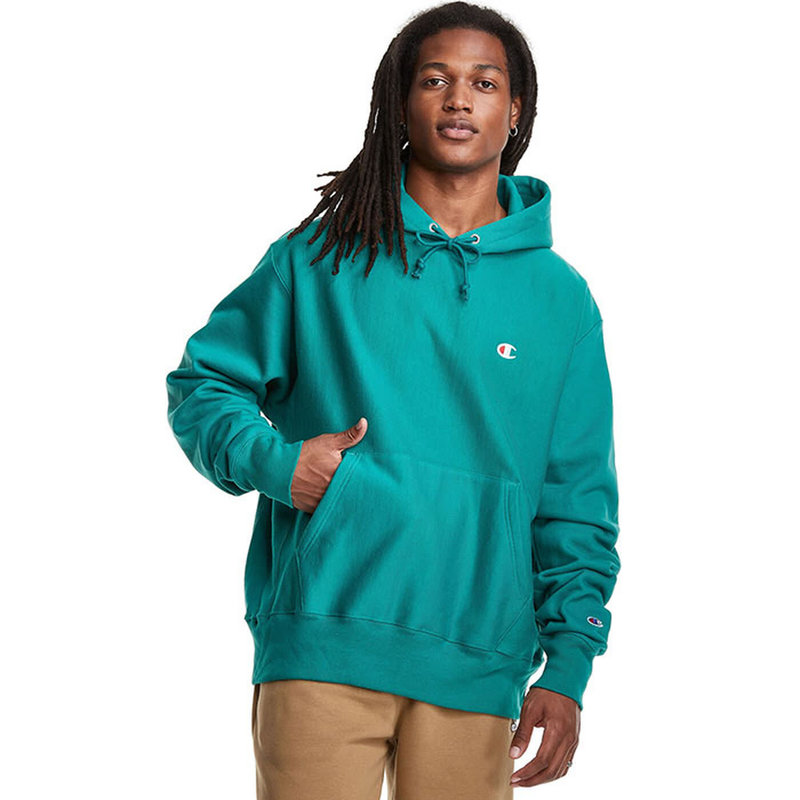 teal champion hoodie