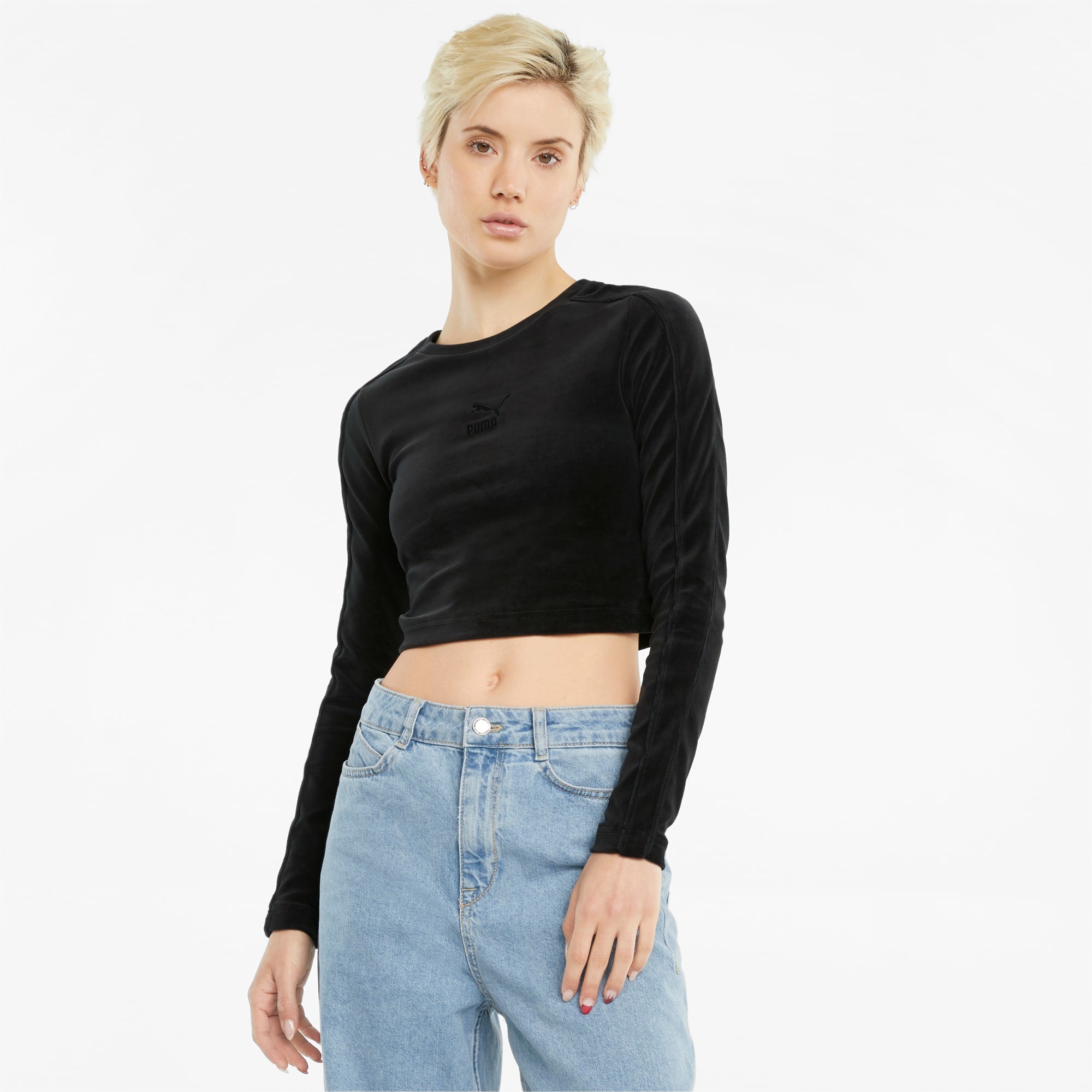 PUMA PUMA : Iconic T7 Velour Longsleeve Top