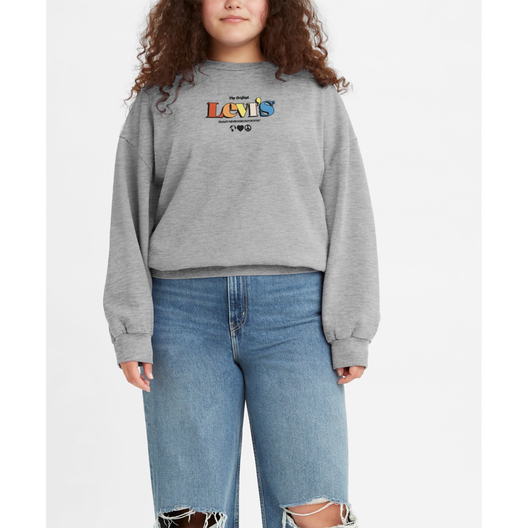 Top 69+ imagen levi’s graphic prism crew neck sweatshirt