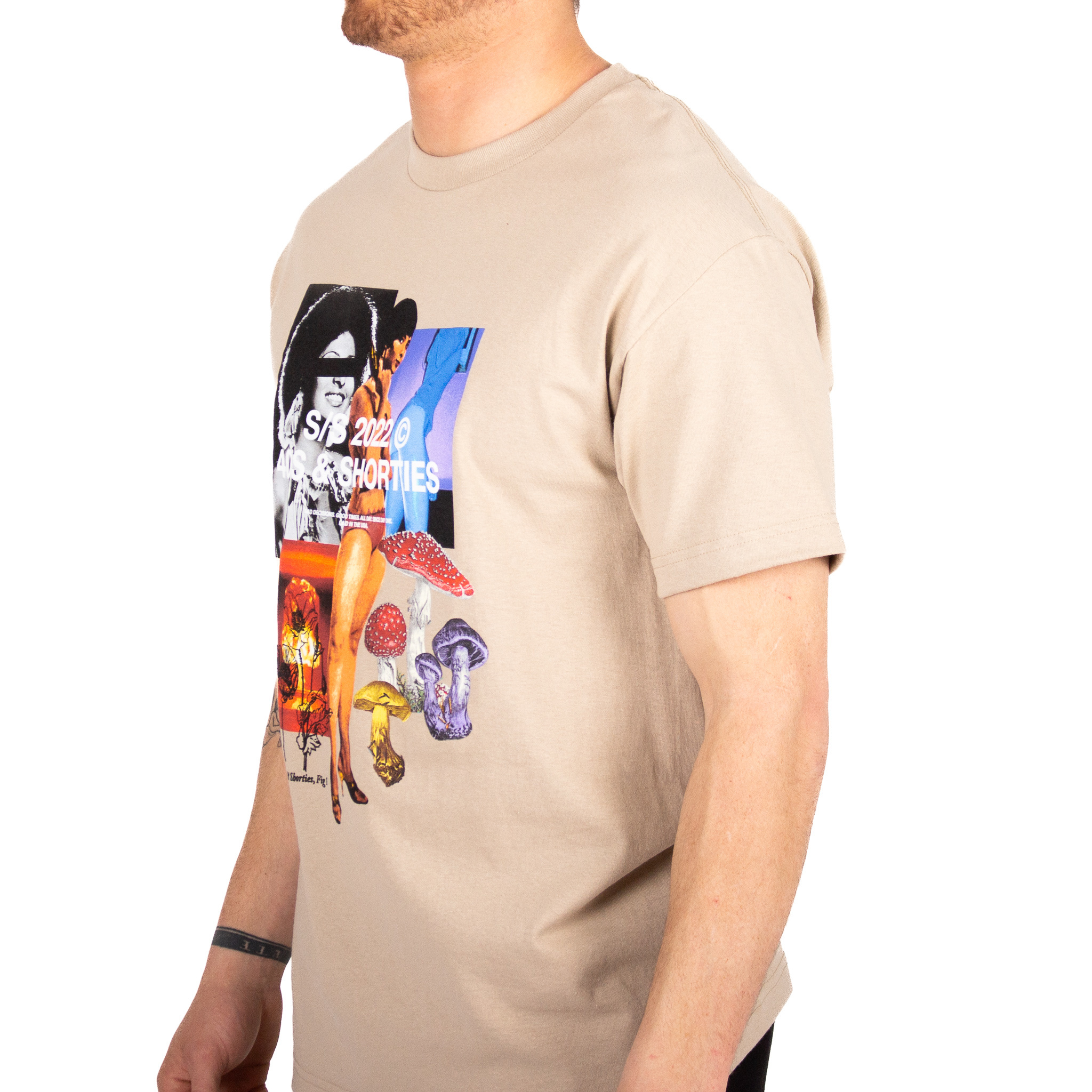 40s and Shorties 40's & Shorties : Collage Tee - Sand