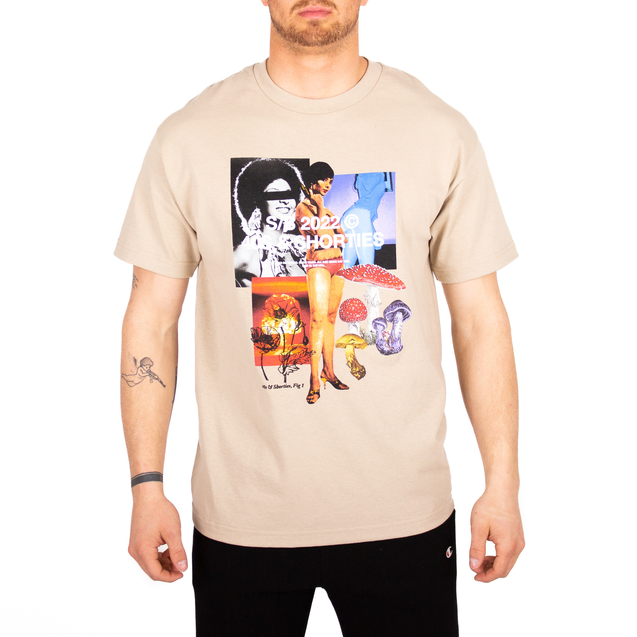 40s and Shorties 40's & Shorties : Collage Tee - Sand