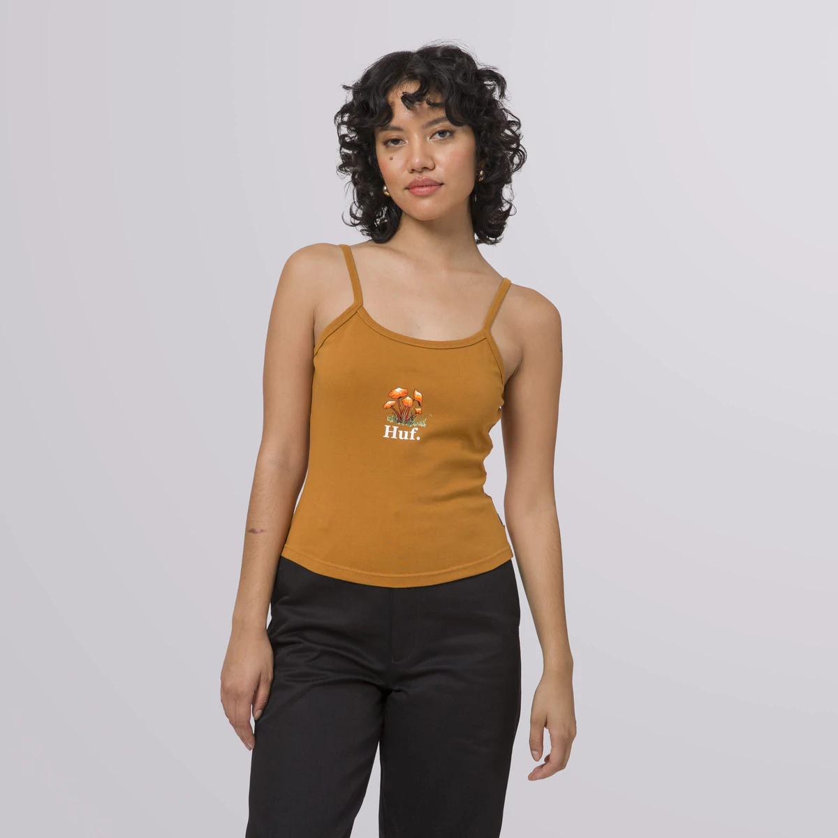 Huf HUF : Shroom Knit Tank Top - Burnt Orange