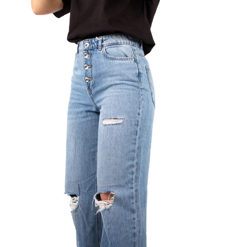 Only Only : Molly High Waist Wide Destroy Denim