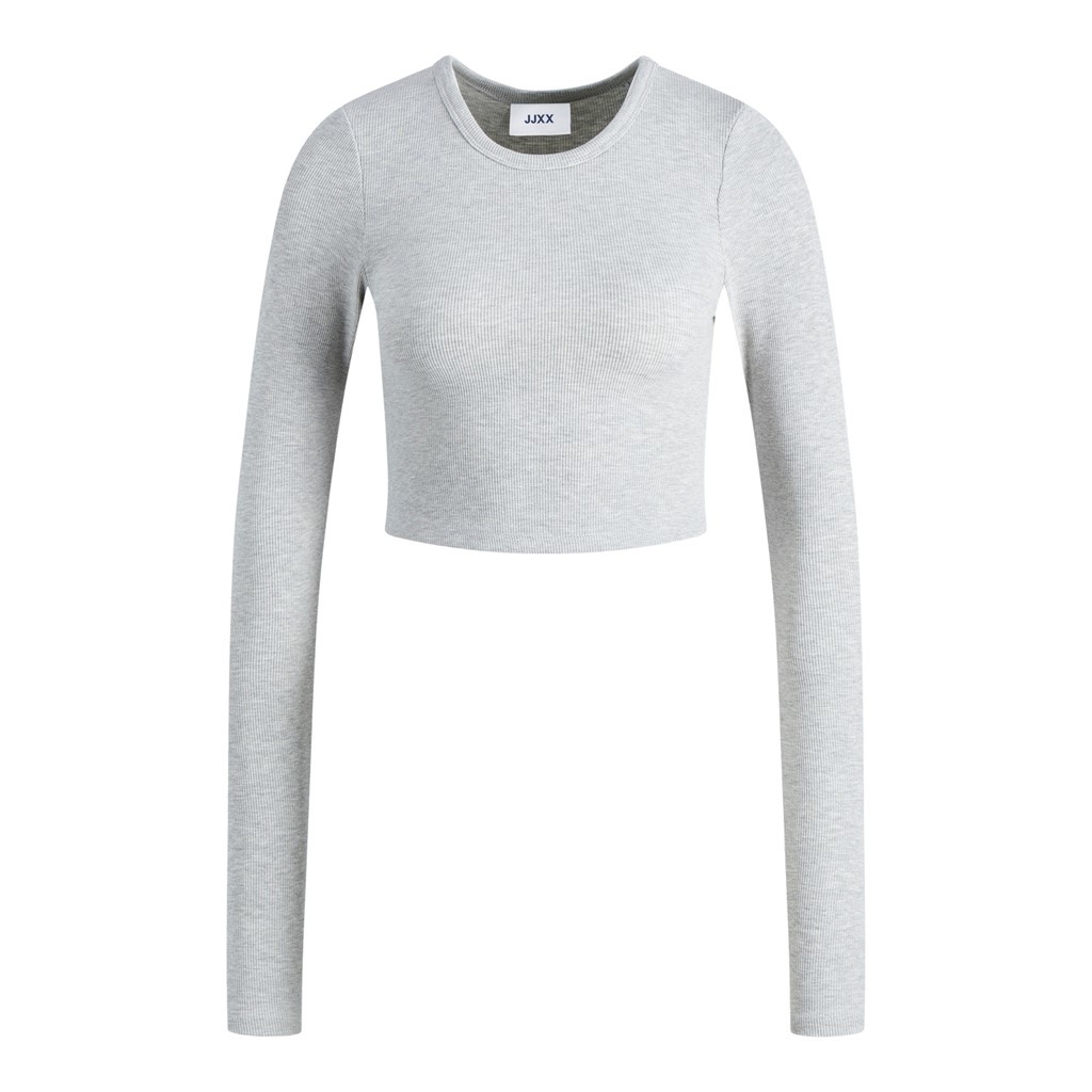 JJXX JJXX : Feline Long Sleeve Rib Tee - Light Grey