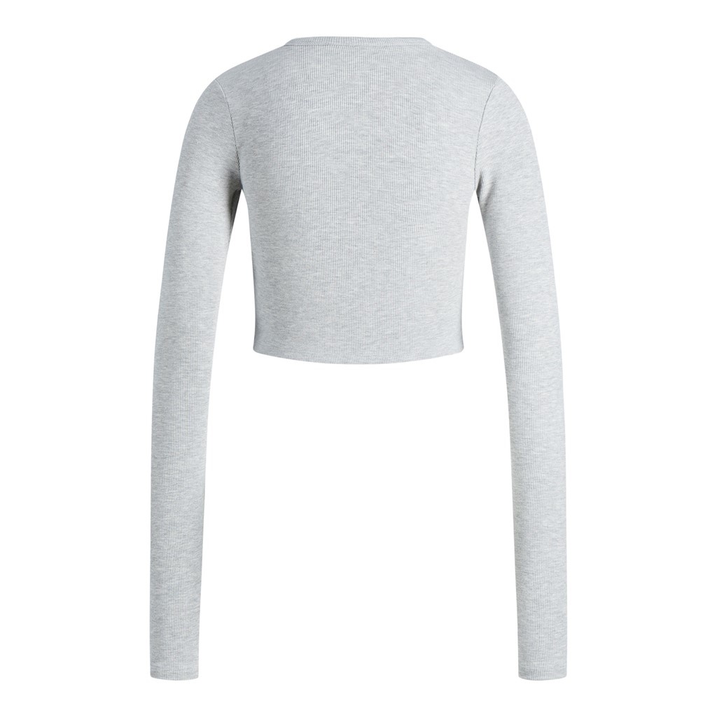 JJXX JJXX : Feline Long Sleeve Rib Tee - Light Grey