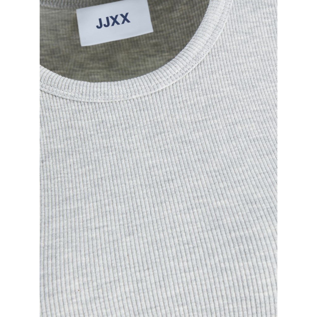 JJXX JJXX : Feline Long Sleeve Rib Tee - Light Grey