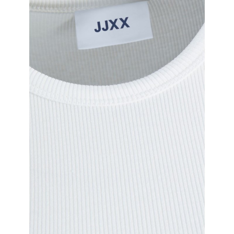 JJXX JJXX : Feline Long Sleeve Rib Tee - White