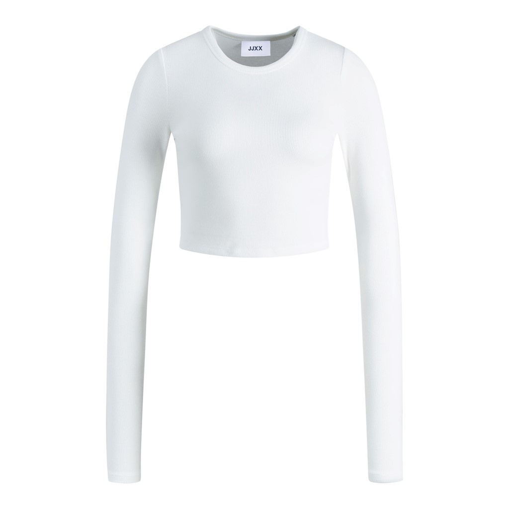 JJXX JJXX : Feline Long Sleeve Rib Tee - White