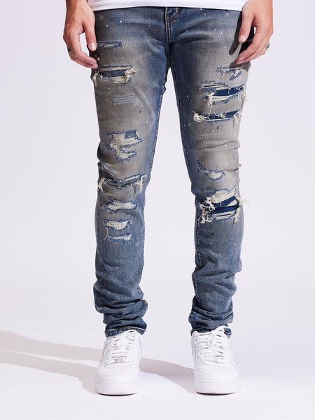 Crysp Crysp : Atlantic Distressed Paint Spot Denim