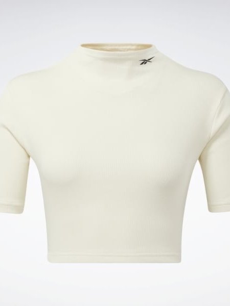 Reebok Reebok : SS Rib Mock Neck Crop Top