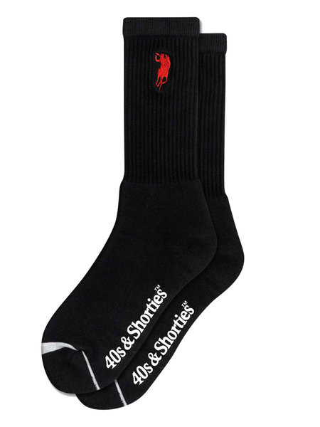 40s & Shorties 40's & Shorties : Horseback Socks 2Pack - Black