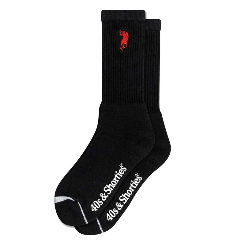 40s & Shorties 40's & Shorties : Horseback Socks 2Pack - Black