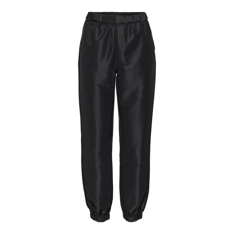 Black Satin Jogger Pants