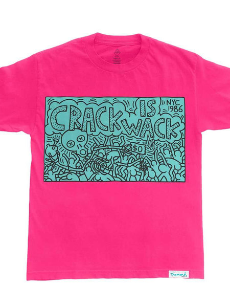 Diamond Supply Co. Diamond : Crack is Wack Tee - Neon Pink