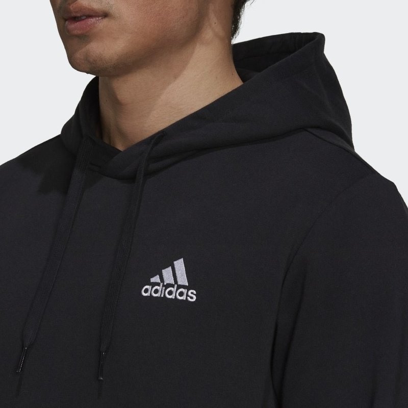 adidas Essentials Logo Fleece Hoodie - Grey