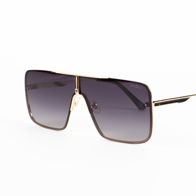 WLKN WLKN Rex Square Rimless Sunglasses Gold Gray WLKN