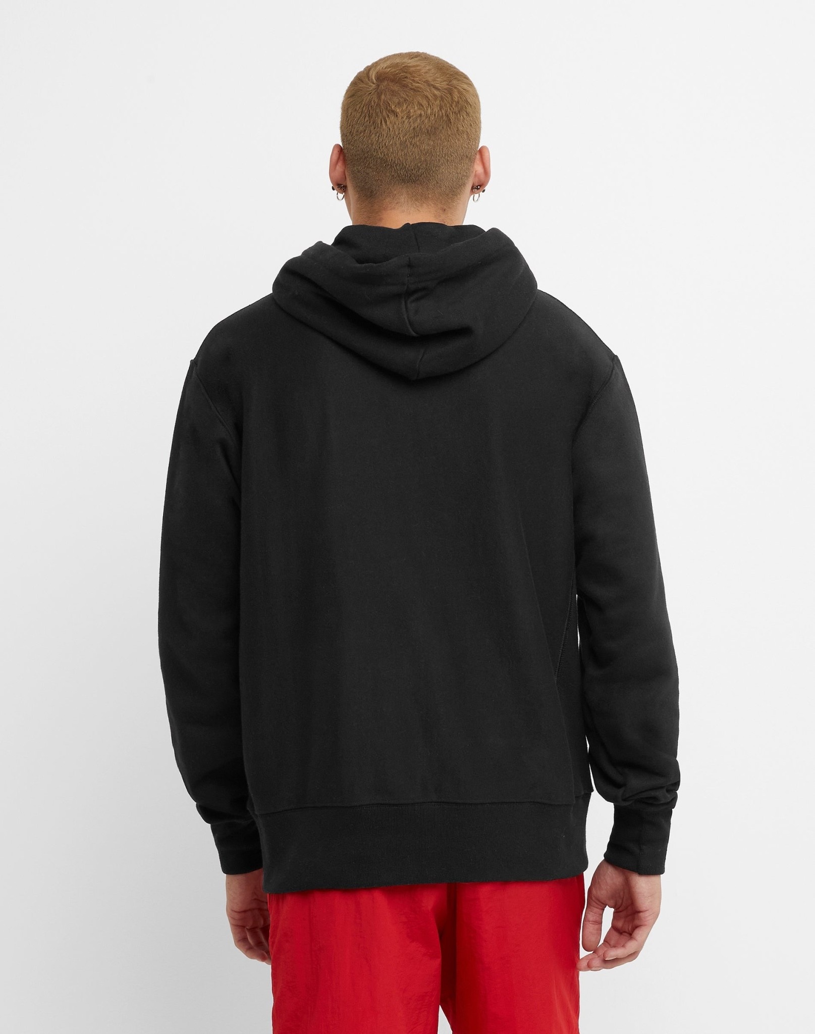 Black champion fleece hoodie discount