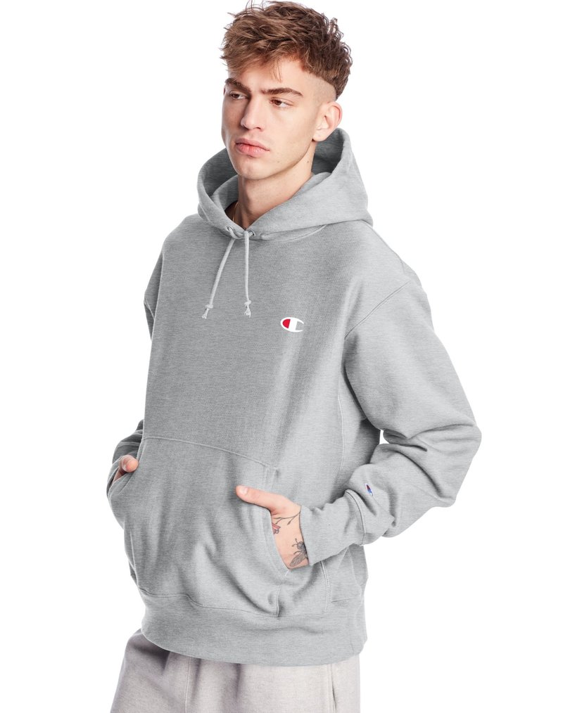 Champion Reverse Weave Hoodie Grey Marle