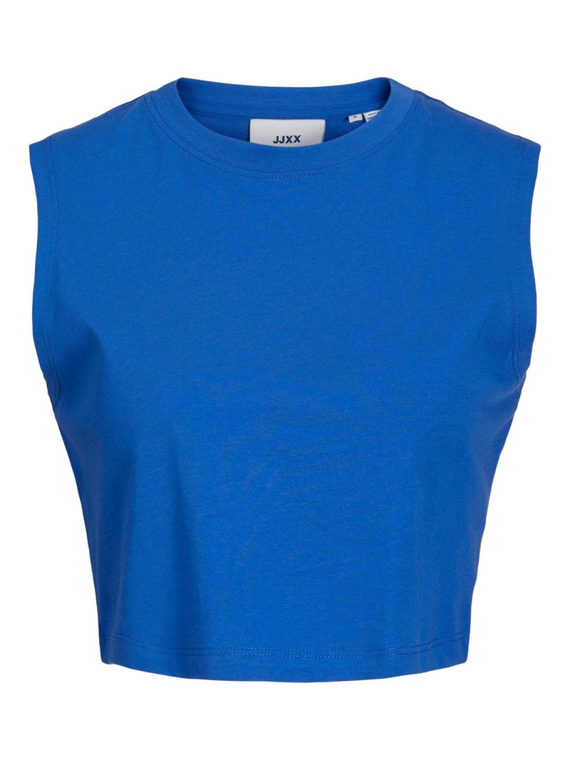 JJXX JJXX : Slim Sleeveless Crop Tee - Blue