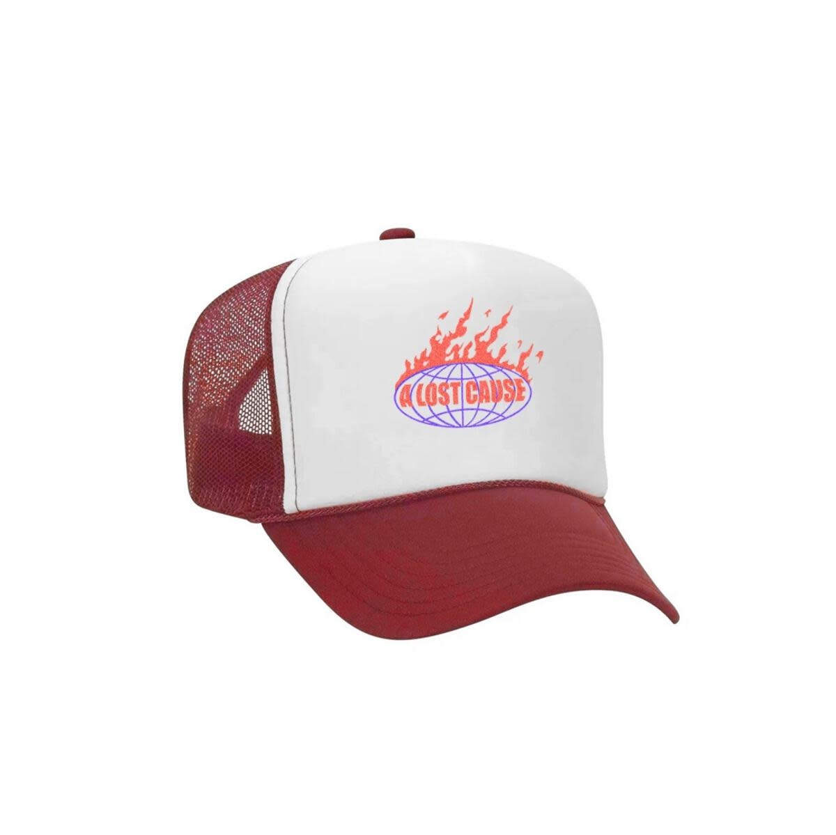 A Lost Cause A Lost Cause : Burning Trucker Cap - Red