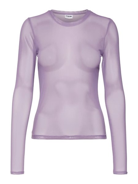 Noisy May Noisy May :  L/S Mesh Top - Purple