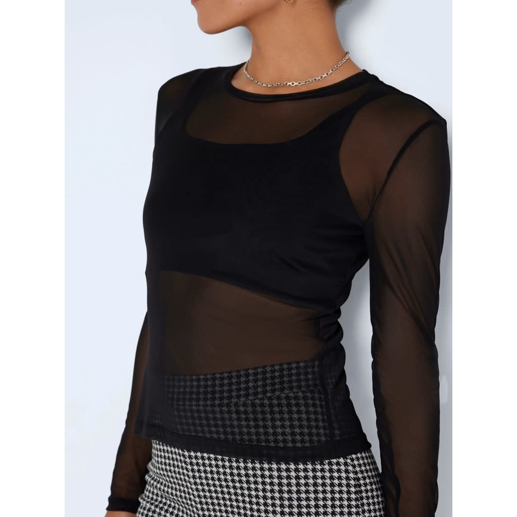 Noisy May Noisy May :  L/S Mesh Top - Purple